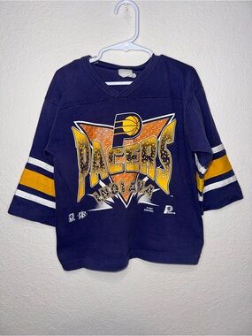 Vintage NBA Indiana Pacers Navy & Gold Kids Graphic Tee